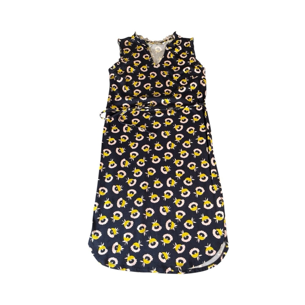 Women's Boden 48% Cotton Floral Dress Multicolor Size 4 Petite - Picture 2 of 7